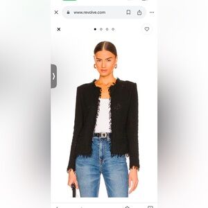 Iro Shavani Fringed Boucle Jacket - Size 36, Small